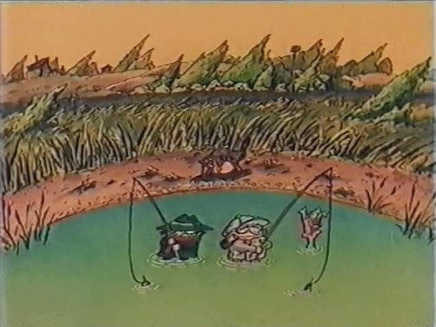 Кадр из мультфильма "Братья Пилоты иногда ловят рыбу"