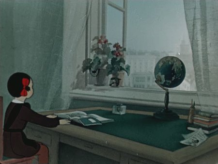 Кадр из мультфильма "Девочка в цирке"