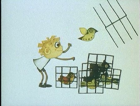 Кадр из мультфильма "Дилли Далли в солнечном саду"