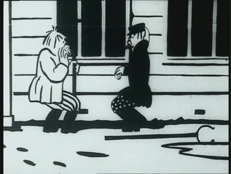 Кадр из мультфильма "Грозный Вавила и тетка Арина"
