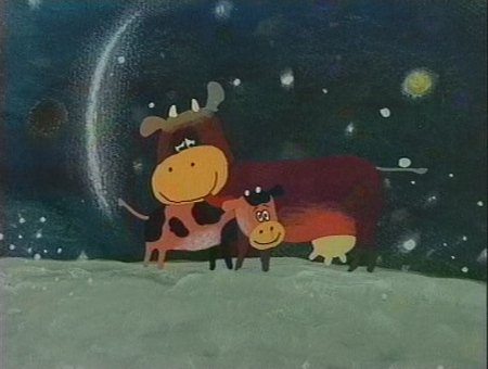Кадр из мультфильма "Грустная корова"