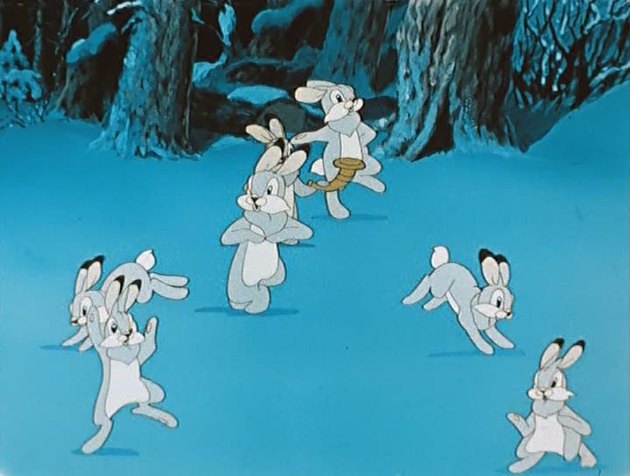 Кадр из мультфильма "Храбрый заяц"