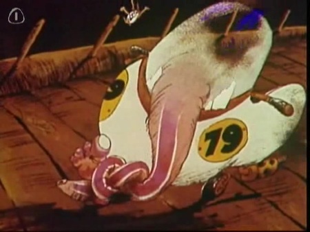 Кадр из мультфильма "Клабуш, Нипи и злая рыба"