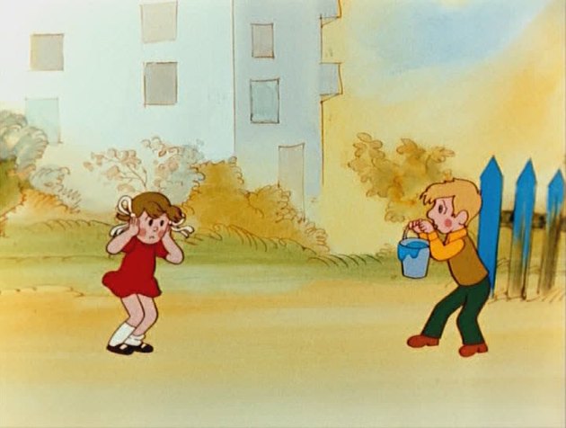 Кадр из мультфильма "Маша больше не лентяйка"