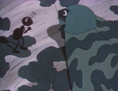 Кадр из мультфильма "Муравьишка-хвастунишка"