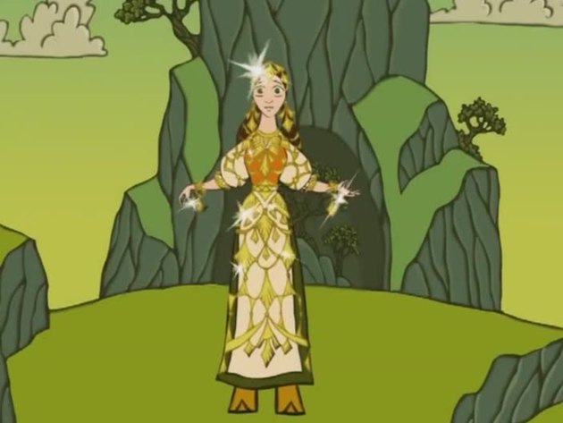 Кадр из мультфильма "Госпожа метелица"