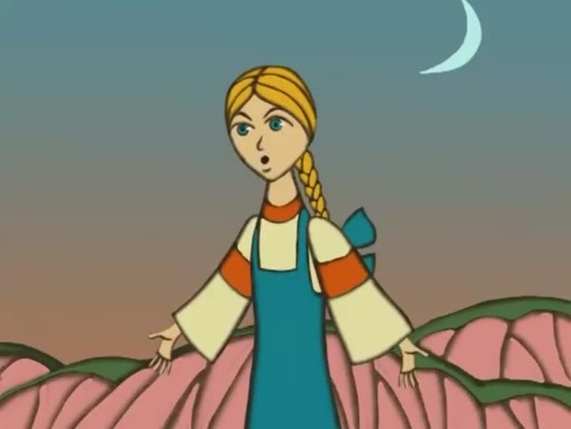 Кадр из мультфильма "Гуси-лебеди"