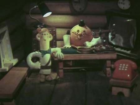 Кадр из мультфильма "Следствие ведут колобки"