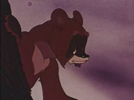 Кадр из мультфильма "Трубка и медведь"