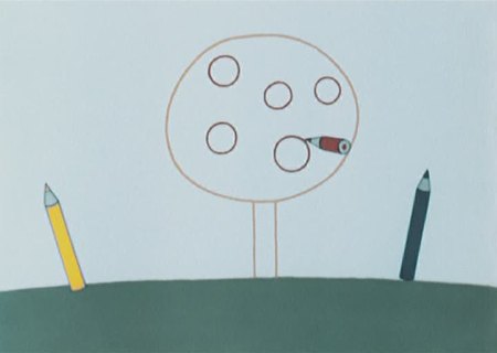 Кадр из мультфильма "Цветные карандаши"